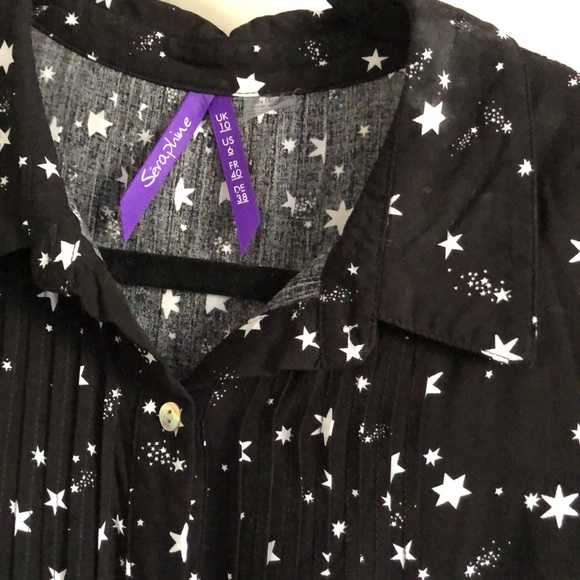 Star print maternity button up top - Picture 2 of 3